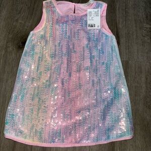 H&M Pink and Blue Sequin Kids Dress